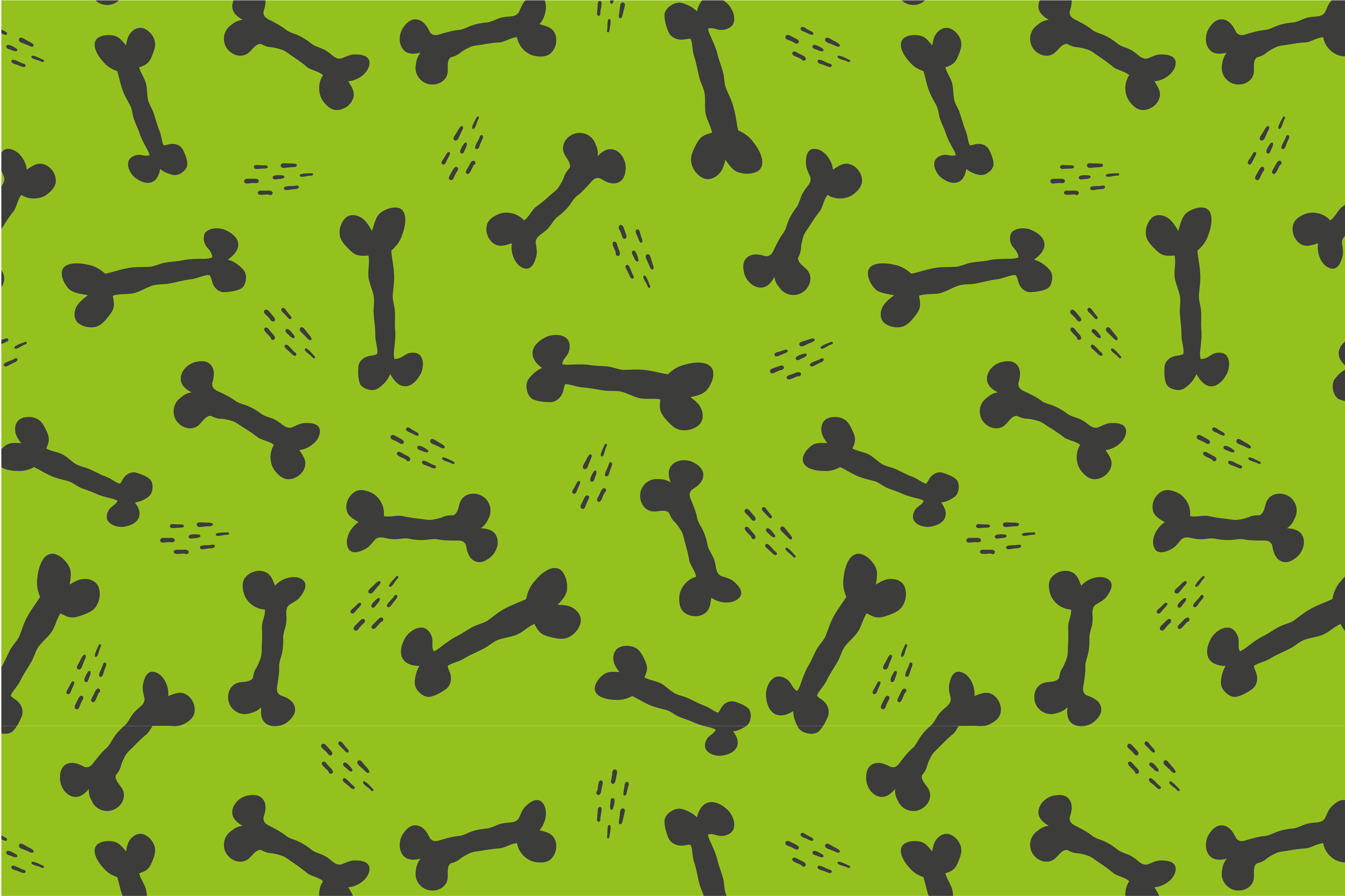 gray and green. dog bone background pattern